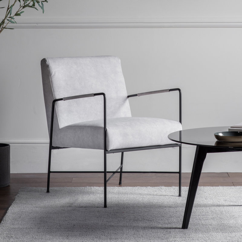 Ethellee Upholstered Armchair, White