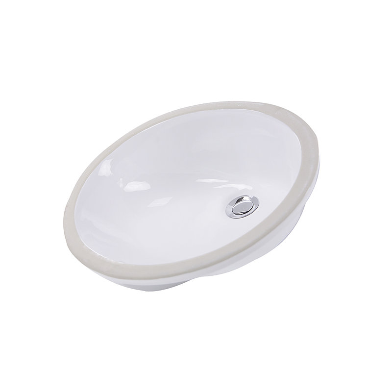 Nantucket Sinks Great Point 15.75'' Vitreous China Oval Bathroom Sink with Overflow