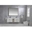 Miroir de salle de bain mural 1 pièce 60 po x 48 po en aluminium, verre DEL, encadré, mural