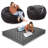 CordaRoy's Faux Leather Convertible Bean Bag Chair-98195221-98195223