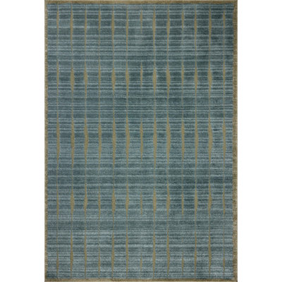Tapis bleu océan / olive Chris Loves Julia x Loloi Calvin
