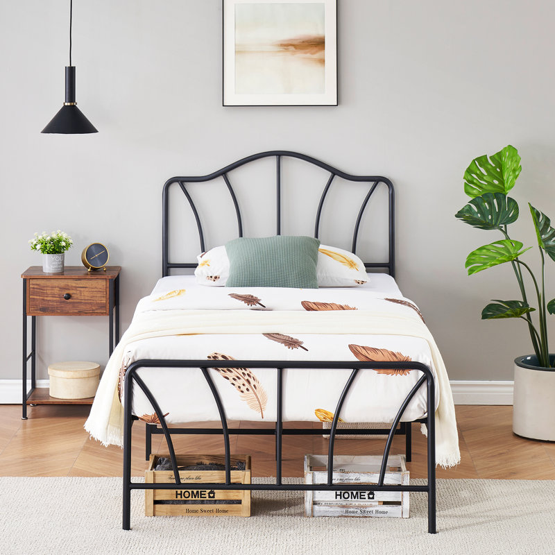 Metal Open-Frame Bed, Twin