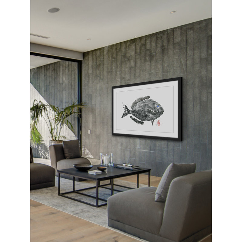 « black tang », reproduction d’art encadrée, H 12 po x l 18 po x P 1,5 po