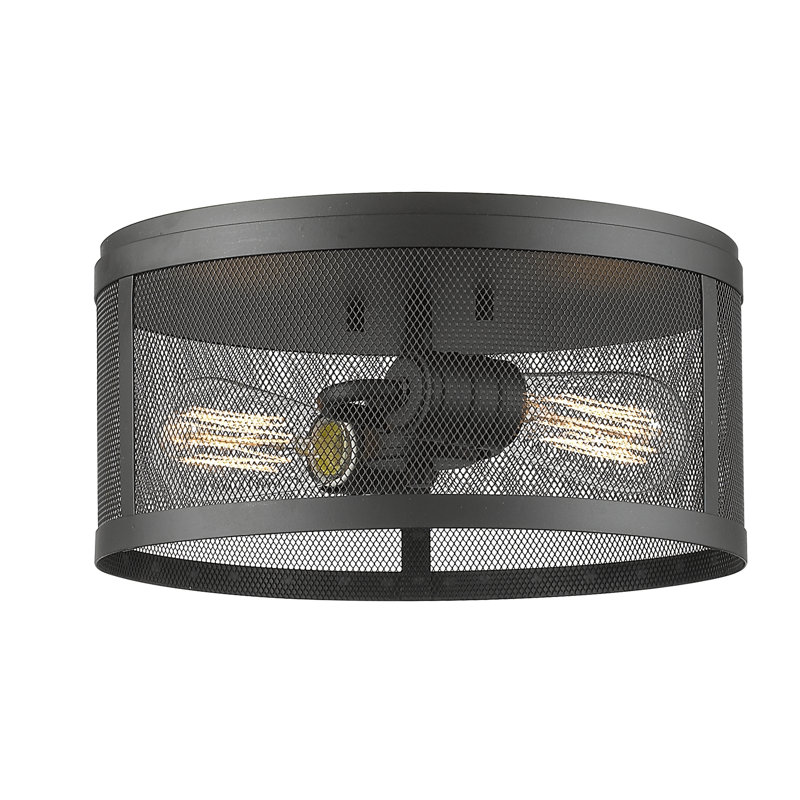 Alyria Steel Flush Mount, Bronze