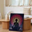 Toile, une silhouette sereine d'une figure assise représentant un art mural méditatif posé sur un grand motif de mandala complexe-291720686