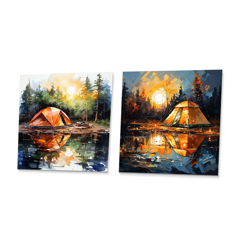 Ensemble de 2 tentes de camping Forest Retreat I - campagne, H 36 po x l 72 po
