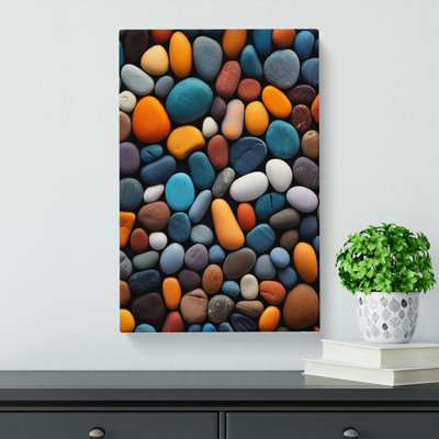 Pebbles Colour Field Art No.3 - Wrapped Canvas