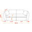 Meuble modulaire en chenille blanc crème - Sections reconfigurables élégantes et pratiques en gris pour des aménagements personnalisés