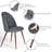 Shivani 5-Piece Modern Dining Set with 63'' Wavy-Edge Table and Upholstered Chairs-105491101-105491102
