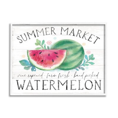 «Summer Market Watermelon Farm Country Grain Pattern» par Courtney Morgenstern - impression
