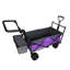 Chariot de jardin pliable robuste avec auvent - capacité de 480 lb, roues tout-terrain de 7 po et poignée pour le camping et l'extérieur