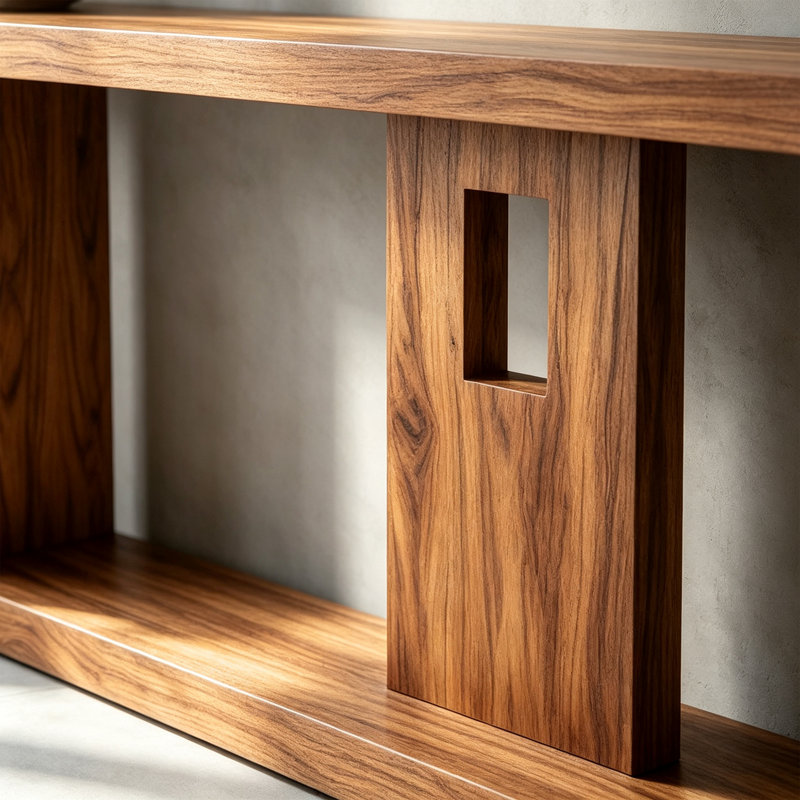 Solid Wood Console Table, 31.5" H x 70.87" W x 15.75" D
