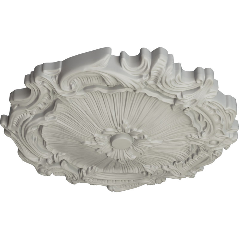 Médaillon de plafond Endurathane Swindon, 16 DE 7/8 po x P 1 1/2 po (pour auvents jusqu'à 2 7/8 po), fini blanc ultra pur peint à la main