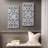 Botanical 2 Wall Decor - Distressed Lotus White Wash Entryway Wood