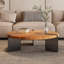 Table basse luxueuse de couleur noyer clair-1819894221