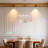 Pink Glass Crystal Chandelier With Built-in Led Lights Modern Drum-shaped Chandelier