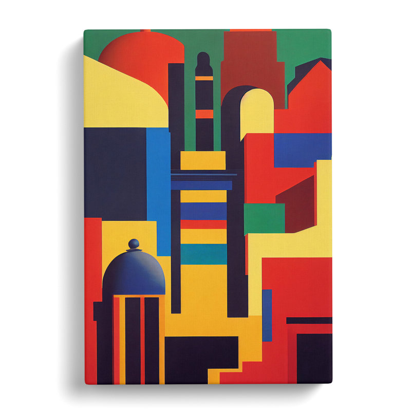 Unique Abstract Architecture No.7 - Wrapped Canvas, 50cm H x 35cm W x 3cm D