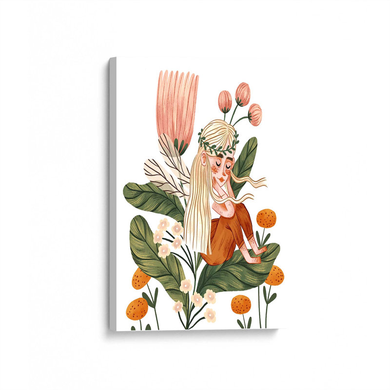 «Flower Fairy» par Iz Ptica, reproduction d'art sur toile, H 16 po x l 12 po
