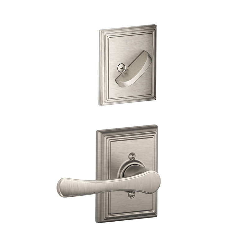 Avila Single Cylinder Interior Lever Set, Satin Nickel