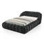 Lit de style oriental moderne capitonné en chenille capitonné / noir de style contemporain 1pc-790341614