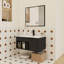 Meuble-lavabo mural 36 po avec lavabo en céramique et tablette ouverte 36 po-129865376