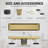 12 In. Shower Drain With 2-In-1 Tile Insert Panel  Stainless Steel Linear Drain For Fast Drainage In Brushed Gold-119465388