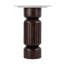 Wherry 17 in. W Round Marble and Wood Side Table