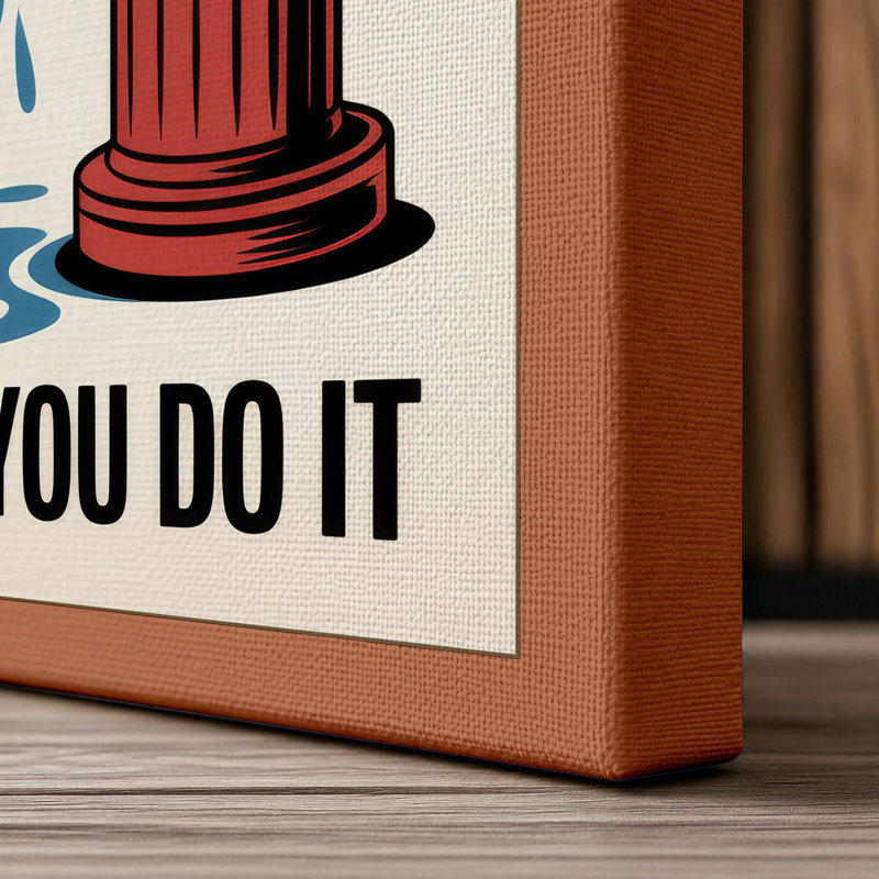It's How You Do It Retro - Wrapped Canvas, 24x16 - 61.0 x 40.6 cm, Terracotta Border