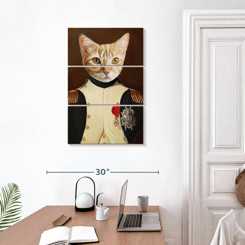 Ketti Portrait de chat Napoléon, H 32 po x l 20 po