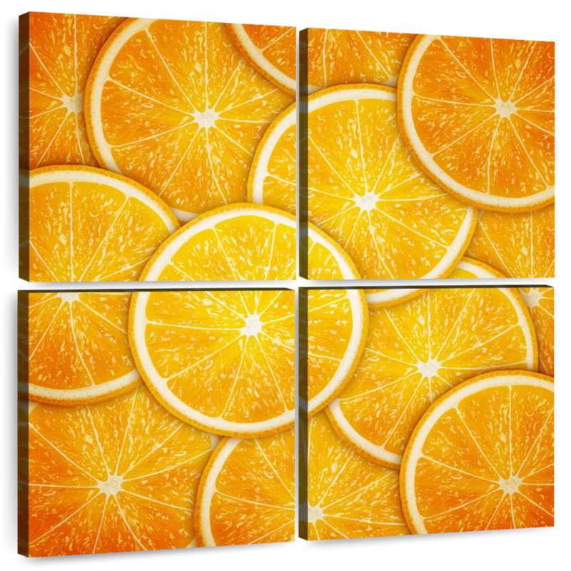 Yarlin Thin Orange Slices, 38" H x 38" W