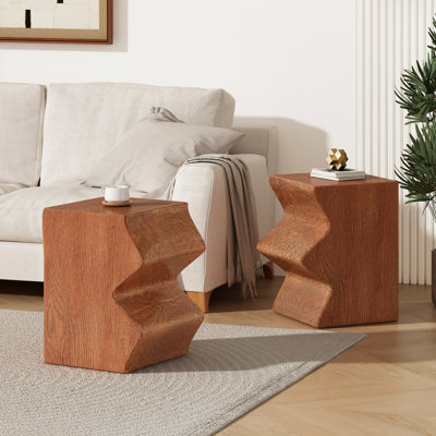 2 Rectangular Side Tables, Garden Stools For Indoor And Outdoor Spaces, Practical Table Outdoor, Functional With Modern Design, Instant Setup
