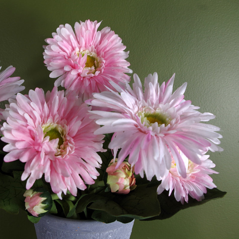 33cm Faux Flowering Plant in Plastic