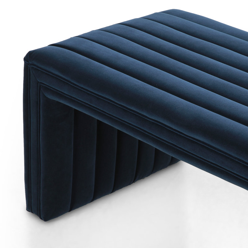 Augustine Upholstered Bench, Sapphire Navy