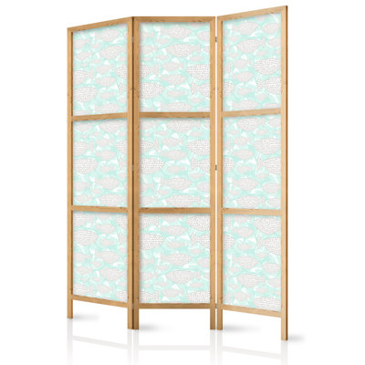 171cm H Solid Wood Folding Room Divider