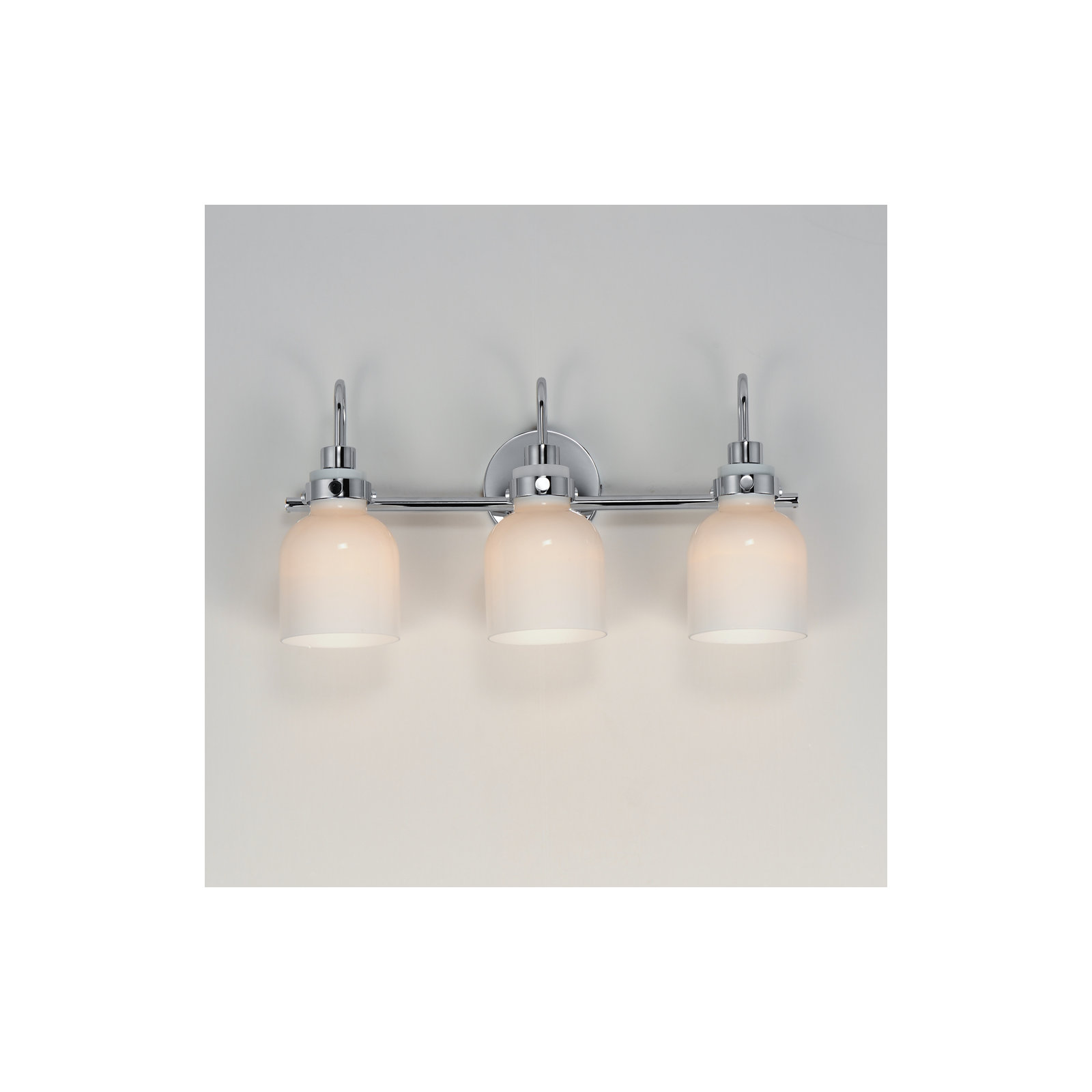Arold 3 Light Colorful Dimmable Vanity Light, Polished Chrome