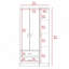 Armoire 2 portes 3 tiroirs Rowaton-748176614