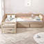 L-shaped Platform Bed with Three Storage Drawers-110752130