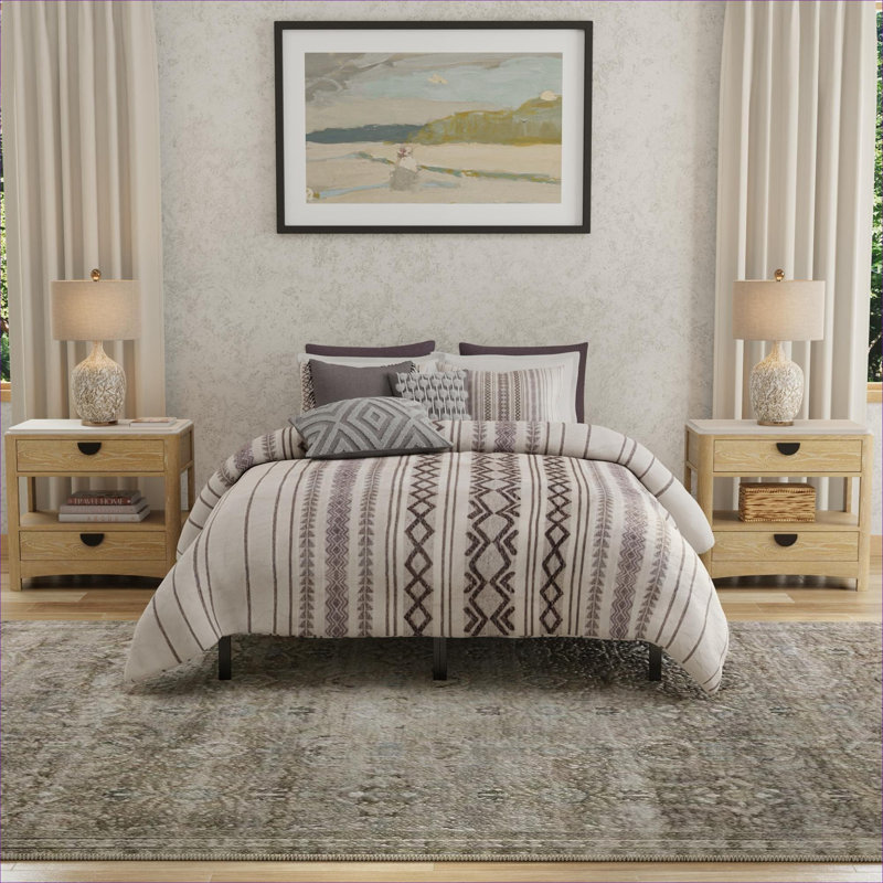 Jet Black Steel Platform Bed Foundation, Provides Under-Bed Storage for California King Mattresses, Minimalist Bedroom Style