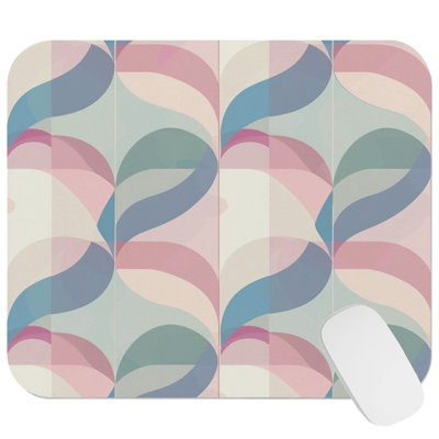 Abstract Retro Hippie Groovy 70s Pattern XVII Retro Gaming Cute Office Laptop Desk Pad Gift Mat Square Rectangle Non-Slip Mousepad