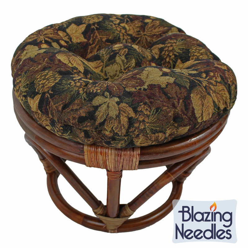 Outdoor 4'' Ottoman Seat Cushion, Autumn Harvest
