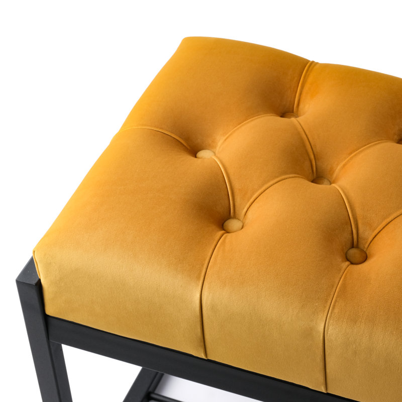 Erdit Velvet Upholstered Storage Bench, H45 x W80 x D30cm