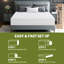Matelas en mousse à mémoire de forme moyenne ferme, mousse à mémoire de forme respirante, mousse et tissu certifiés sécuritaires, matelas dans une boîte-715176776-729453173