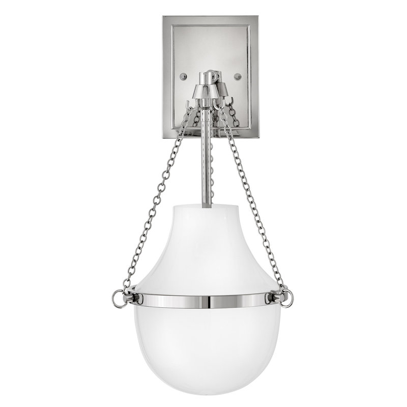 Hinkley Collins Medium Single Light Sconce, Polished Nickel