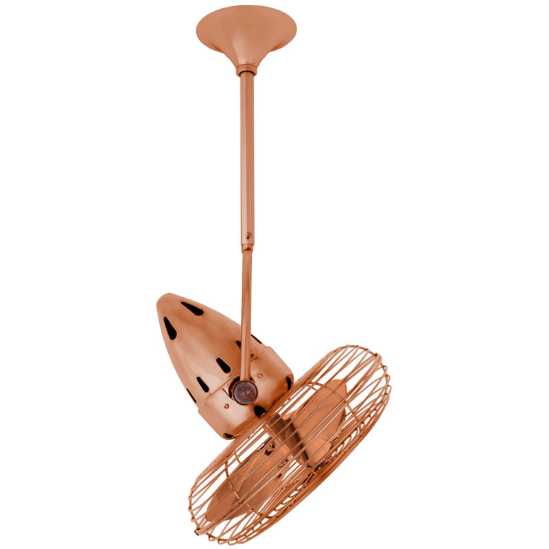 13" Jarold 3 Blade Ceiling Fan, Brushed Copper