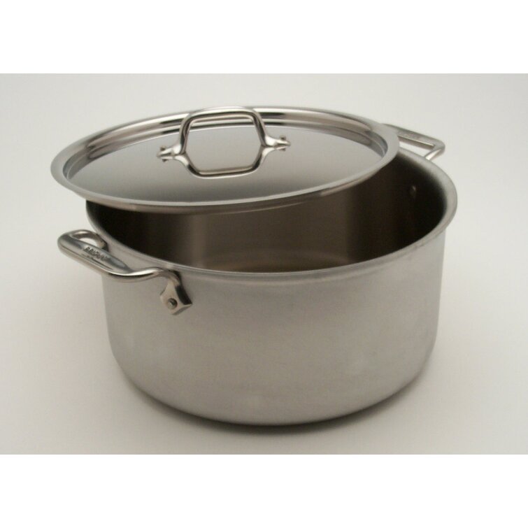 New All-Clad D3 Stainless Steel 12 quart Stock Pot with Lid