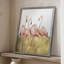 Flamingo Flock I Framed Print - Solid Wood
