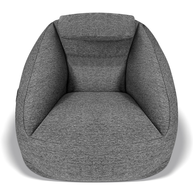 Cloud Ergonomic Inflatable Couch with Electric Pump, Water-Repellent Charcoal Fabric, Dark Gray Polyester