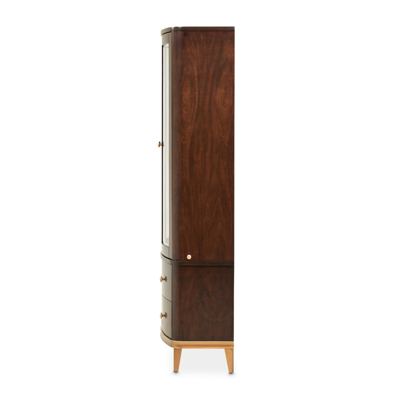 Camellia Field Lighted Curio Cabinet