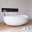 71" x 43" Freestanding Tub Solid Surface Stone Resin Soaking Bathtub