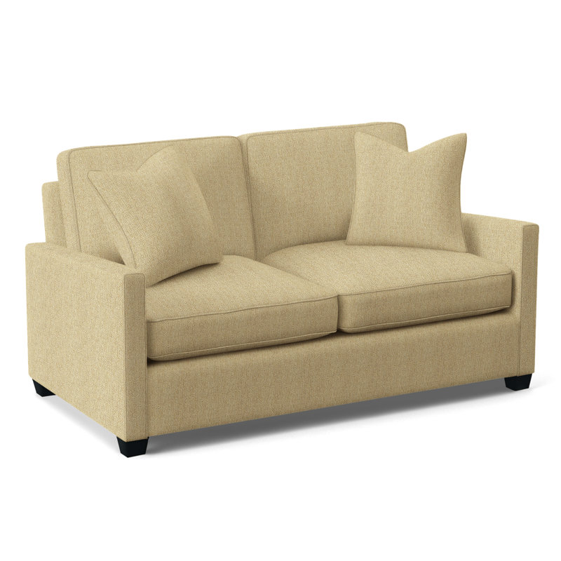 Nicklaus Upholstered 68'' Sleeper Sofa, Black Finish, Elite Sand; 0321-74, Air Dream Mattress